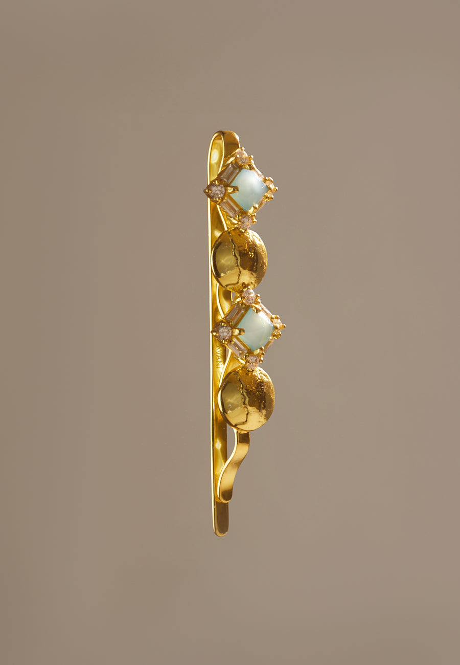 Lavani Horquilla Elara Aguamarina