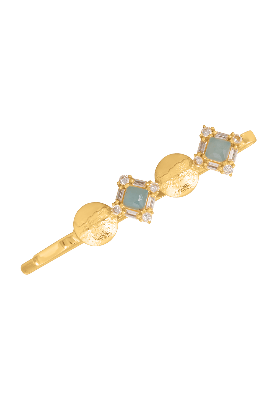 lavani Horquilla Elara Aguamarina