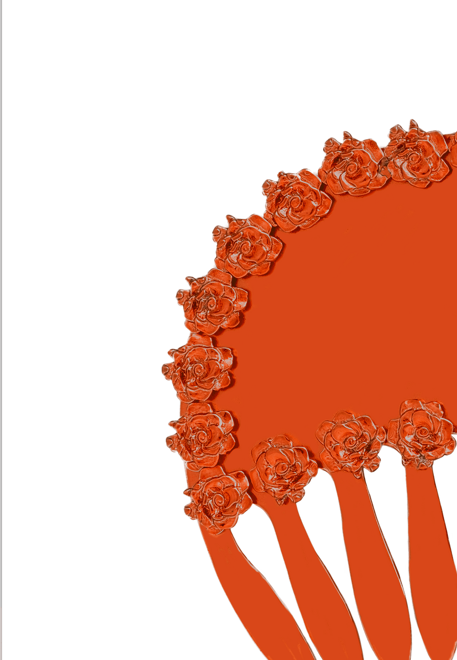 Lavani Peineta Rosario Naranja