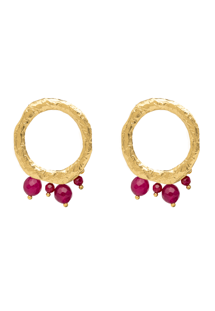 lavani Pendientes Adara Fucsia