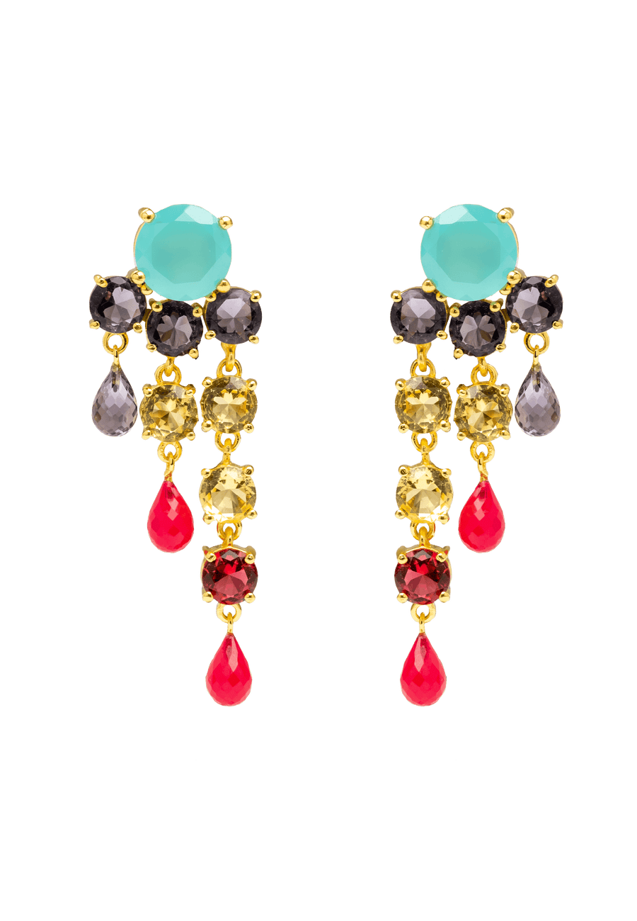 lavani Pendientes Adoration Rosa y Morado