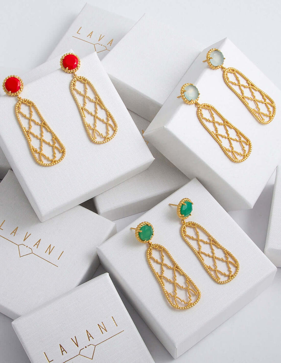 Lavani Pendientes Alhambra Cristal