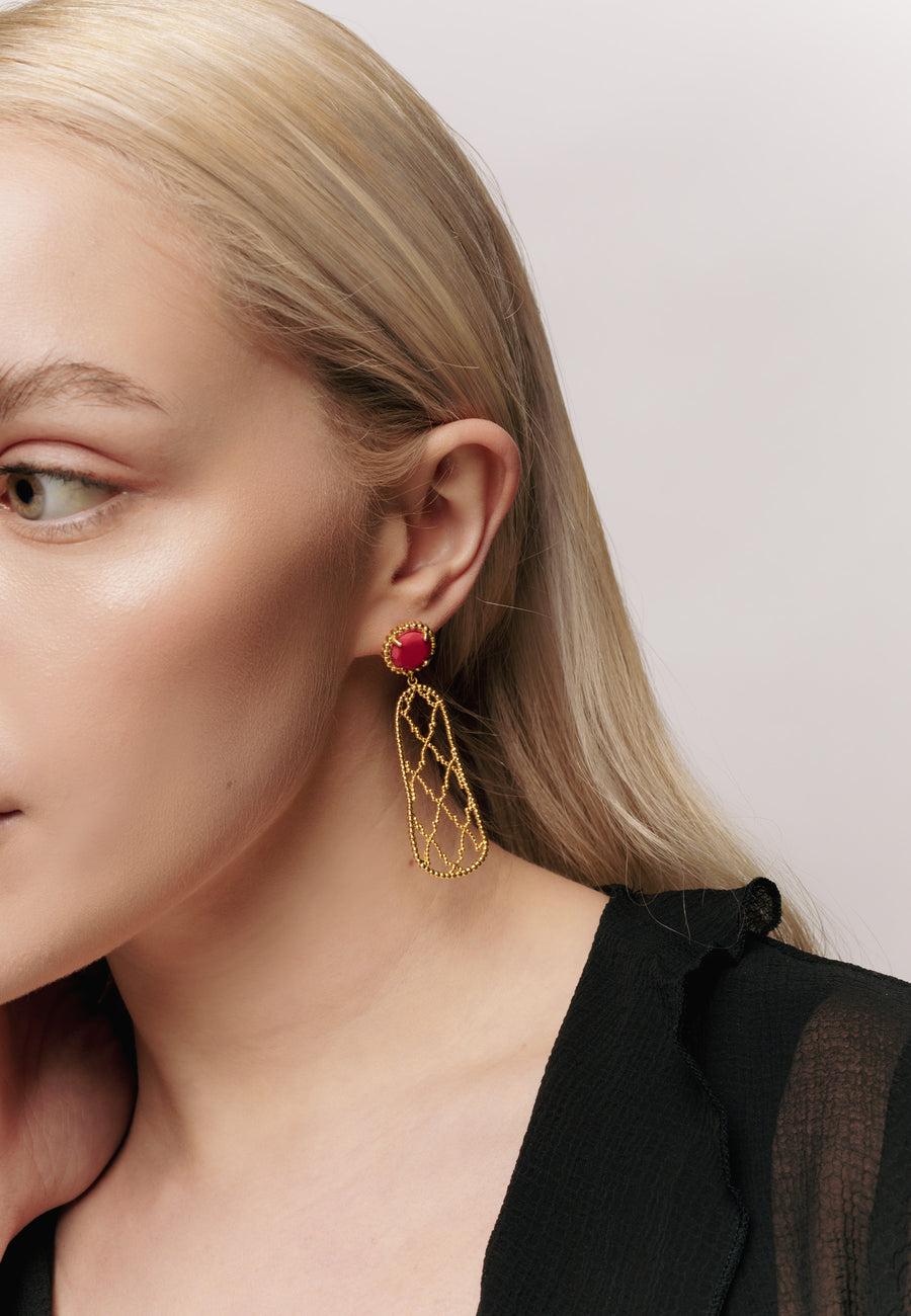 Lavani Pendientes Alhambra Rojo