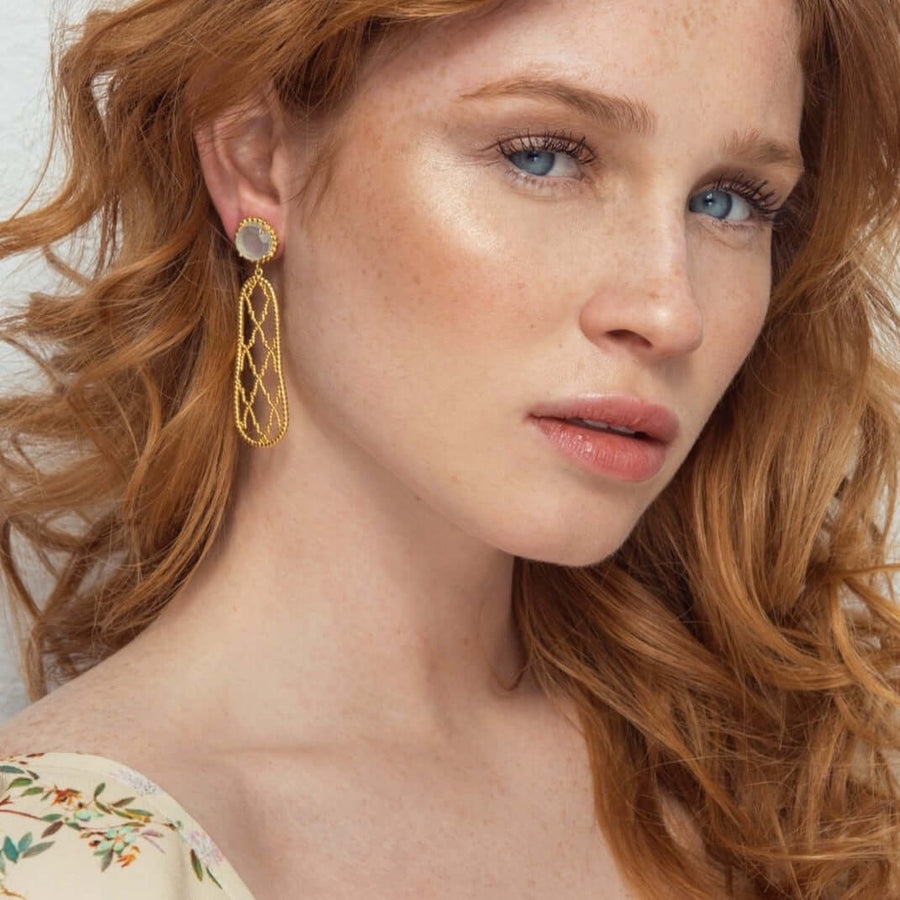 Lavani Pendientes Alhambra Rubí