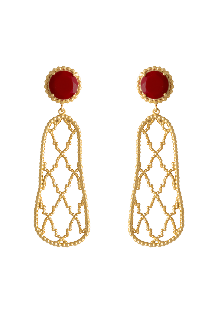 lavani Pendientes Alhambra Rubí