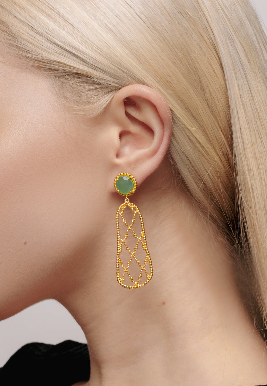 Lavani Pendientes Alhambra Verde Menta