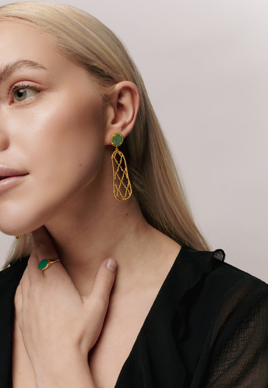 Lavani Pendientes Alhambra Verde Menta