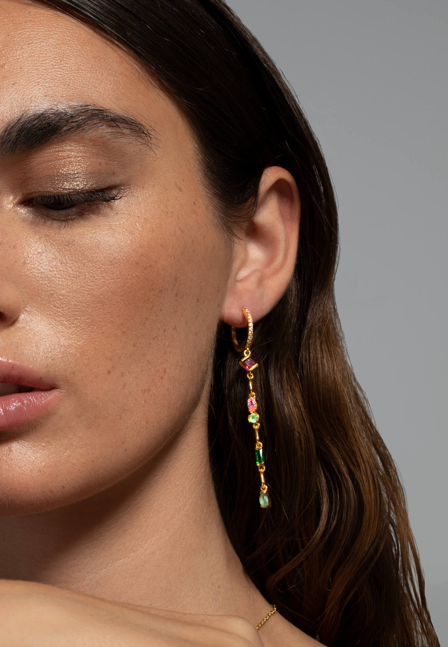 Lavani Pendientes Aro Con Colgante Mystere