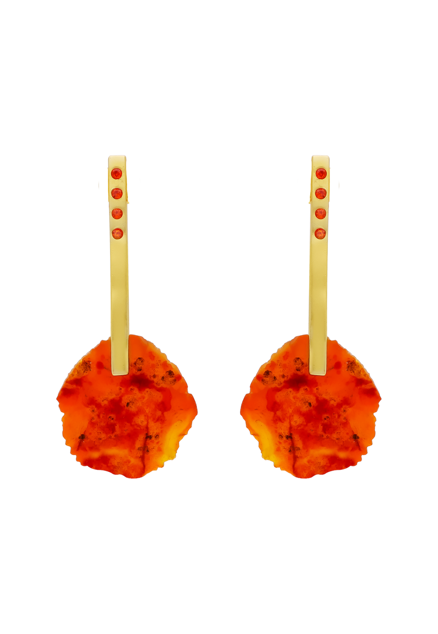 lavani Pendientes Bindu Naranja