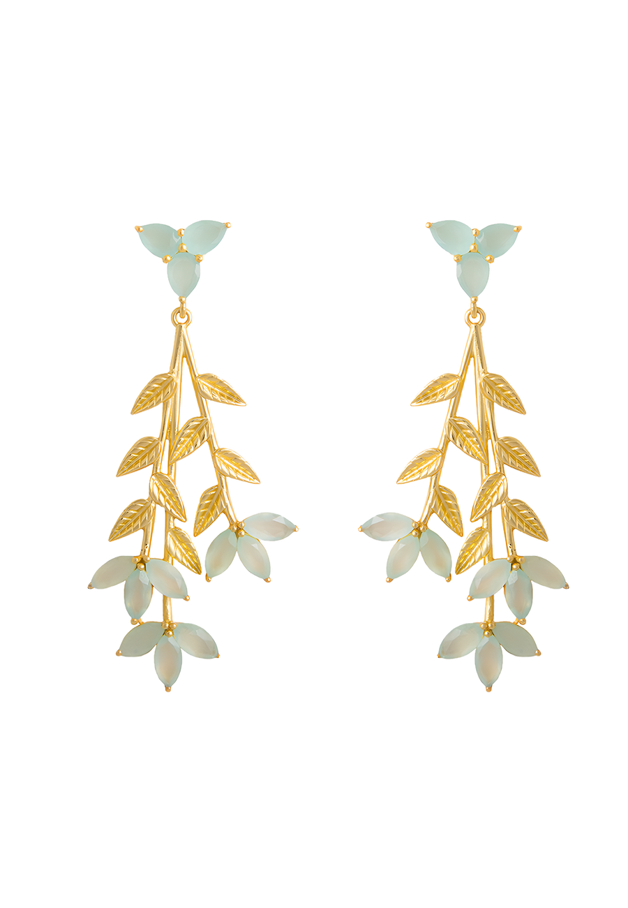 lavani Pendientes Blume Aguamarina