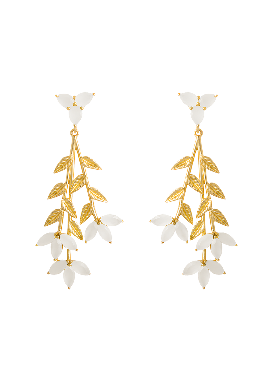 Lavani Pendientes Blume Blanco