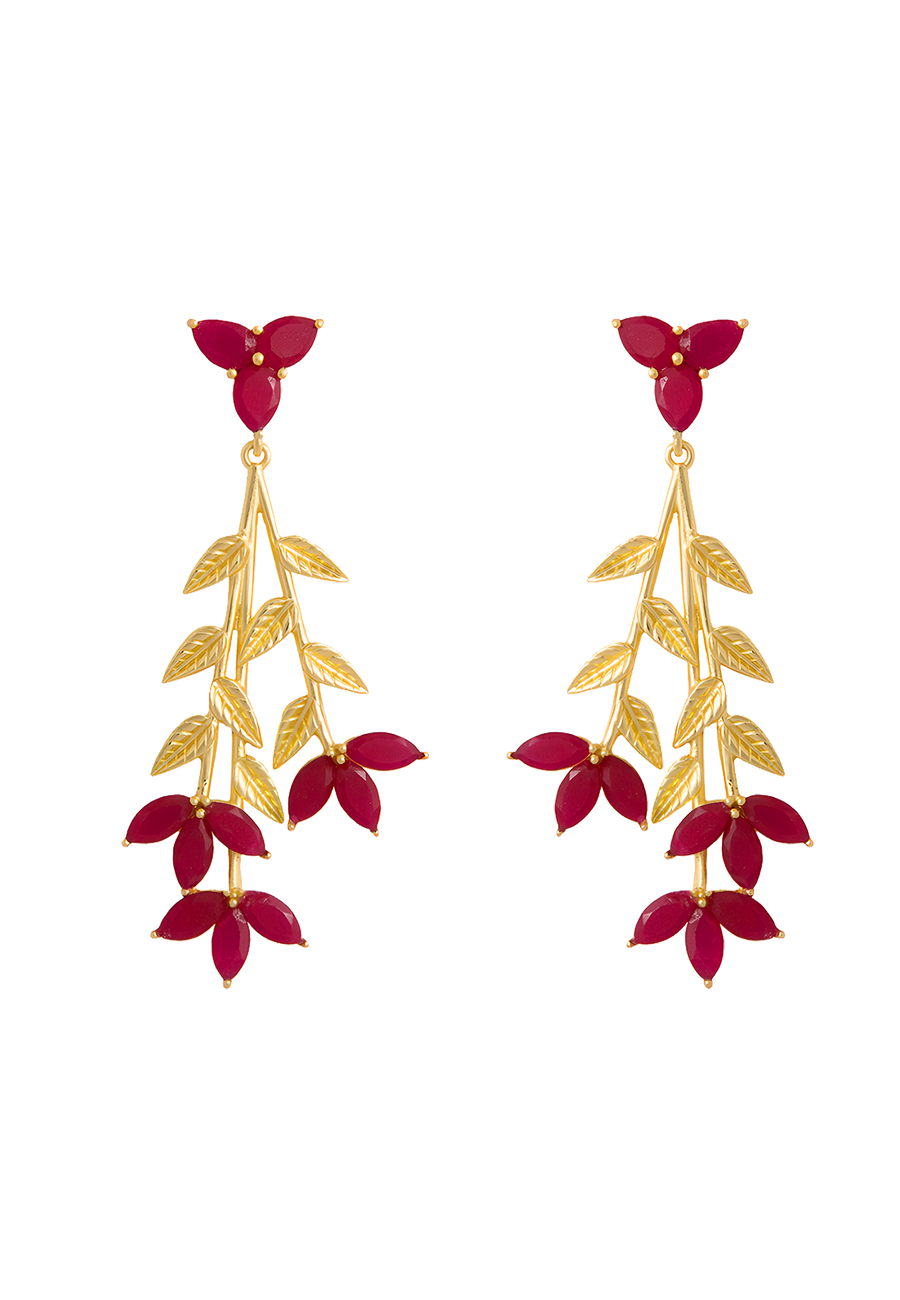 lavani Pendientes Blume Burdeos