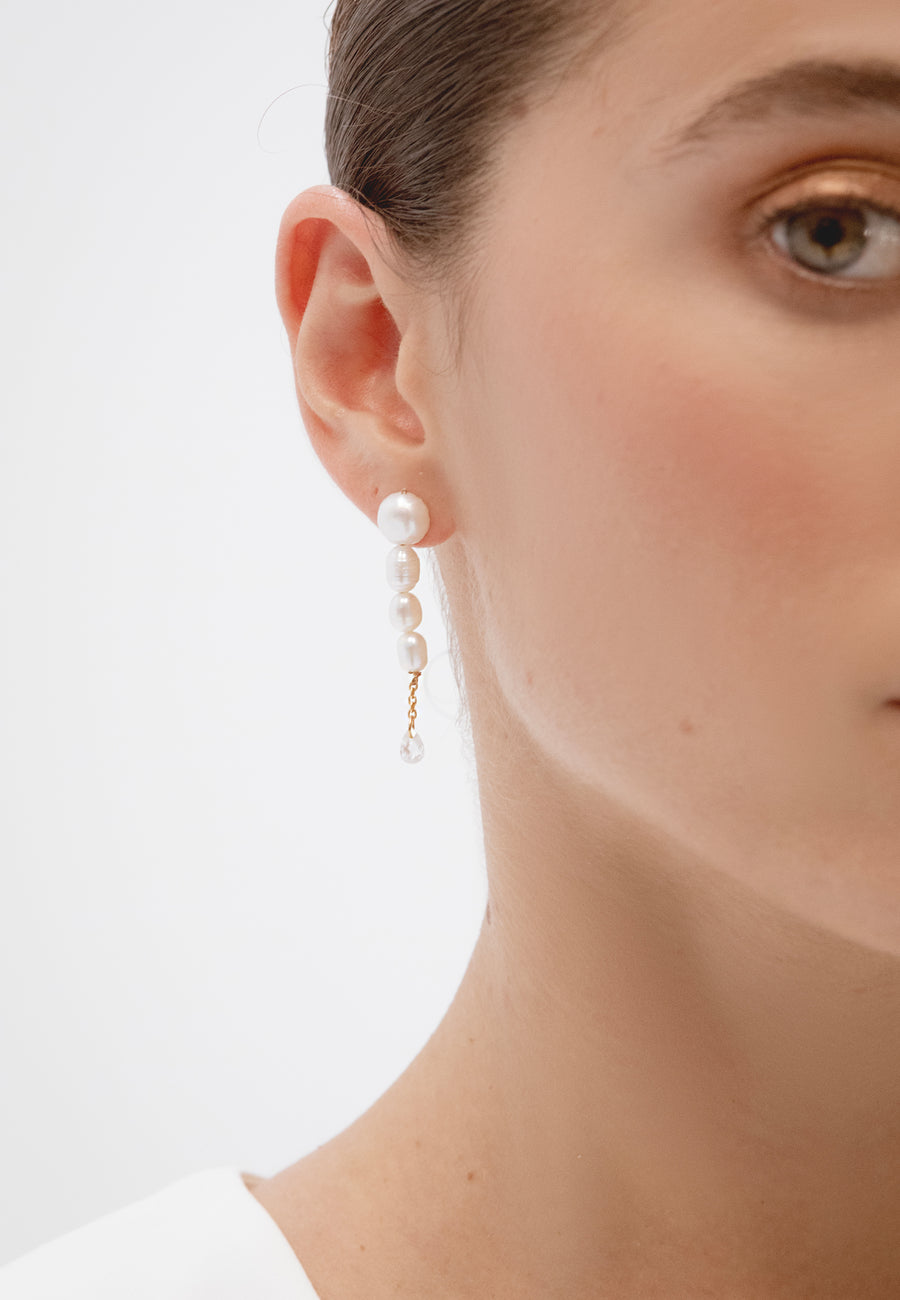 Lavani Pendientes Brisa Perlas Mini