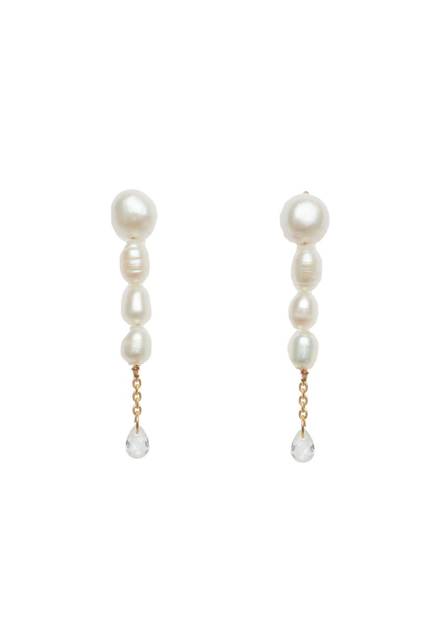 lavani Pendientes Brisa Perlas Mini