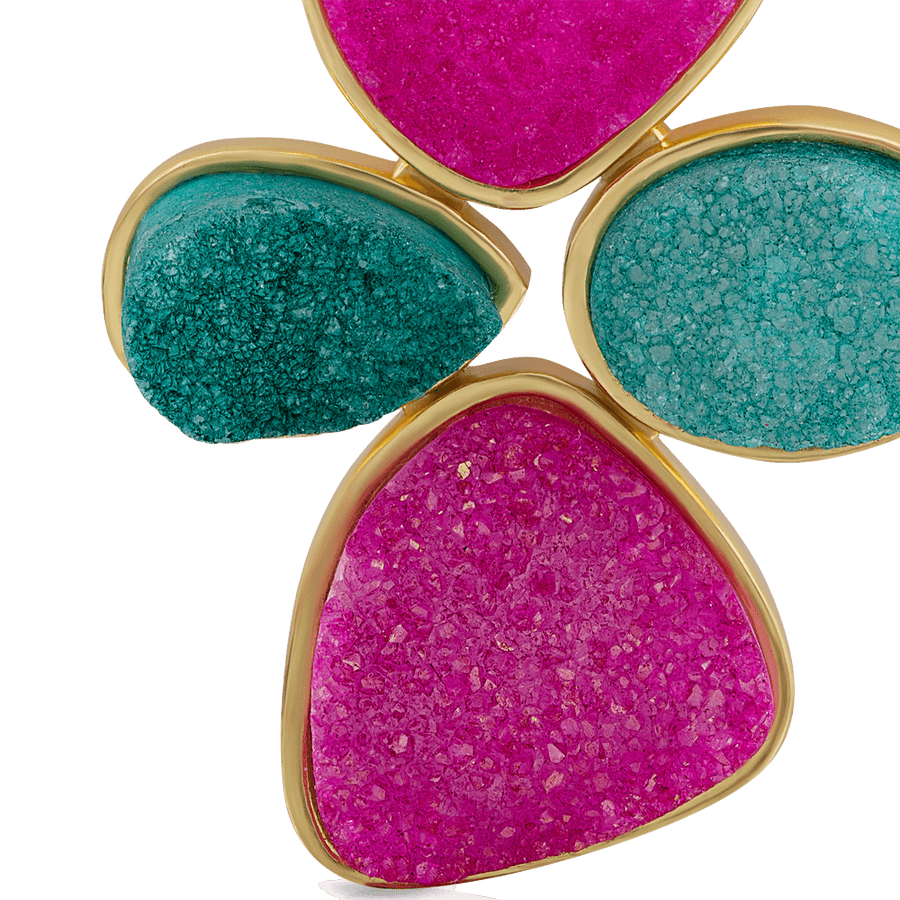 Lavani Pendientes Buganvilla Y Verde Mars