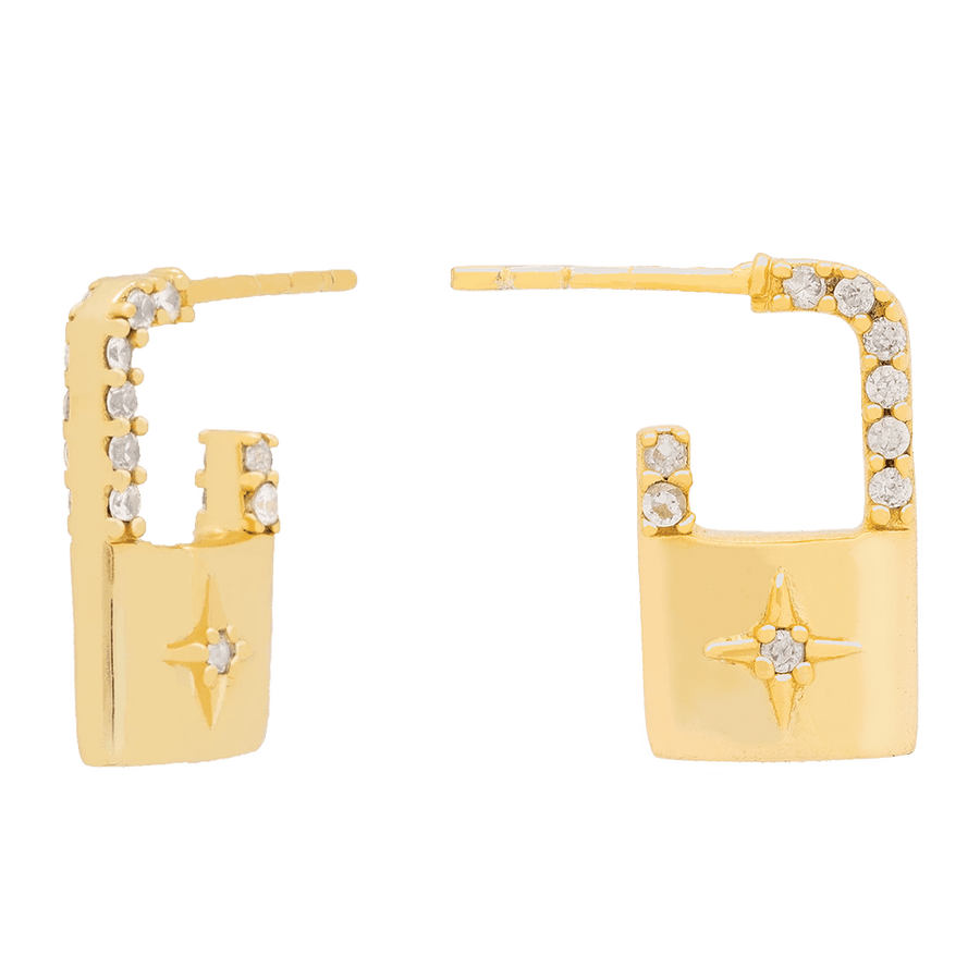 lavani Pendientes Candado Bianca