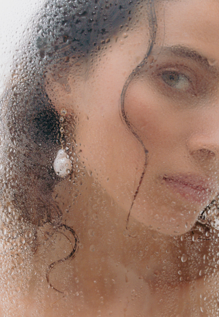 Lavani Pendientes Celine Perla Barroca