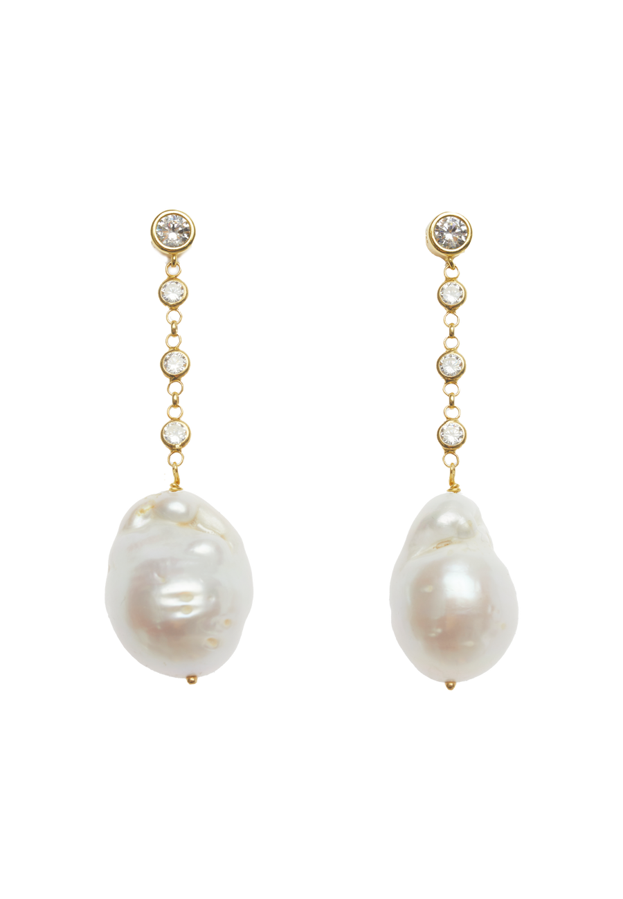 lavani Pendientes Celine Perla Barroca