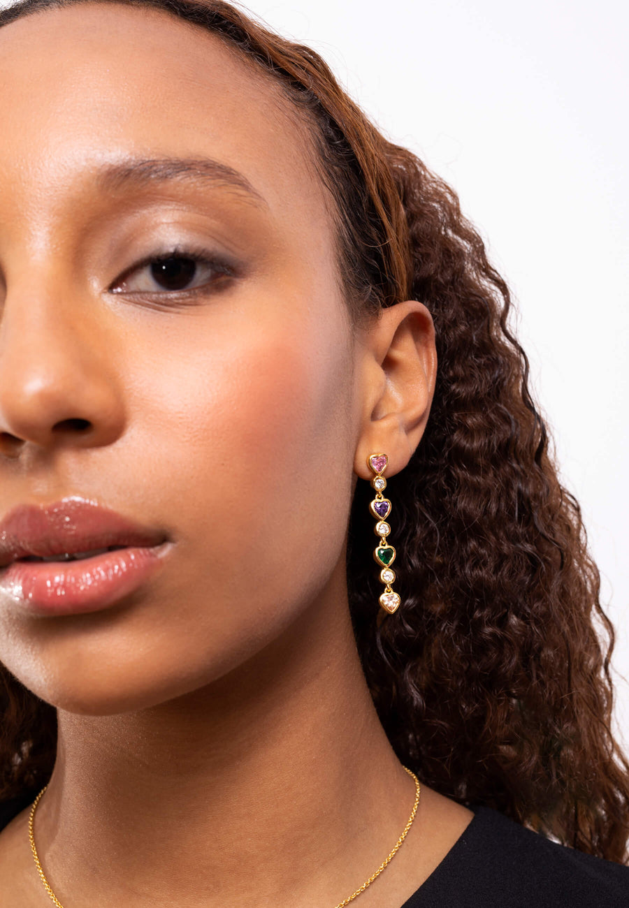 Lavani Pendientes Corazón Fearless