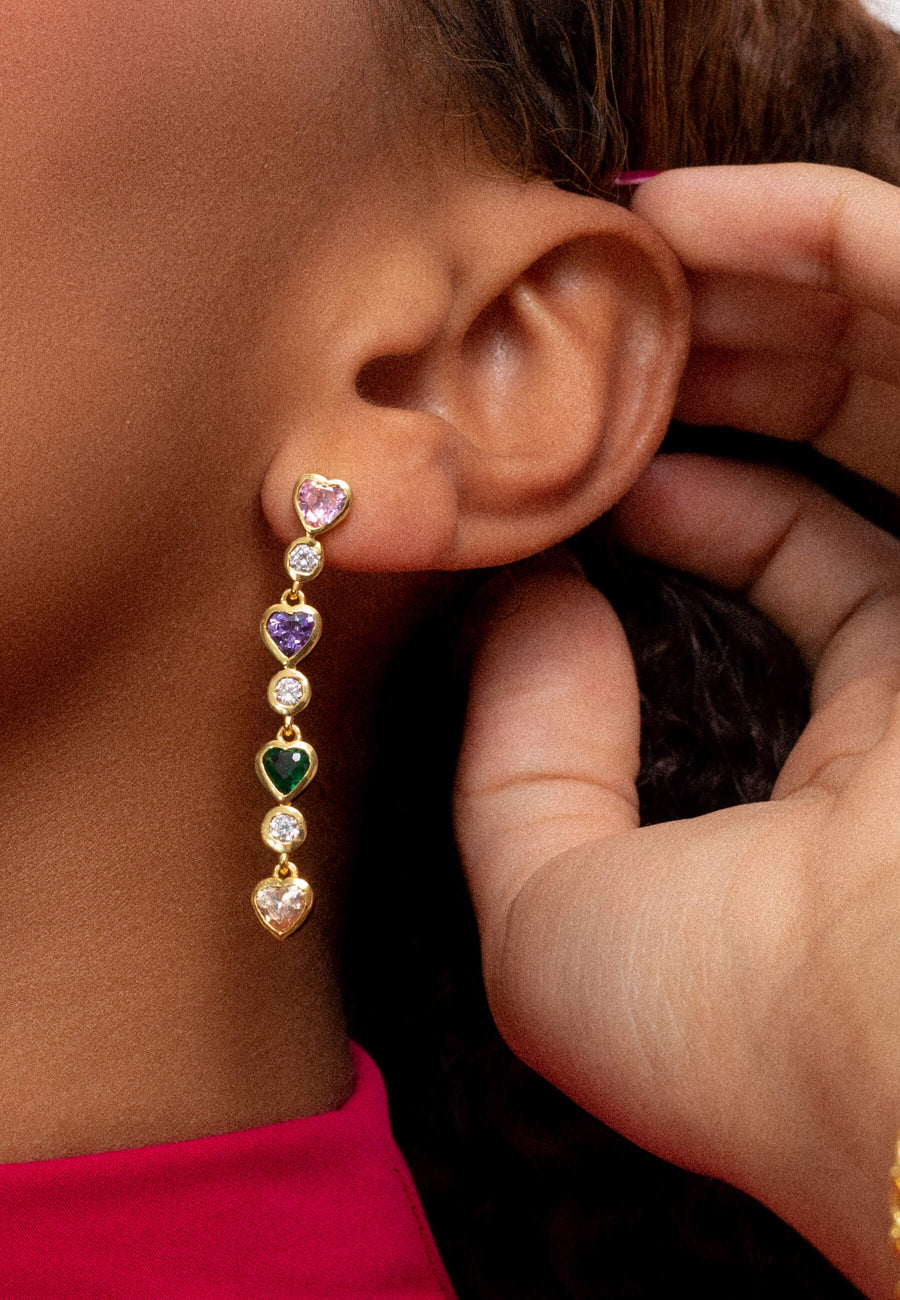 Lavani Pendientes Corazón Fearless