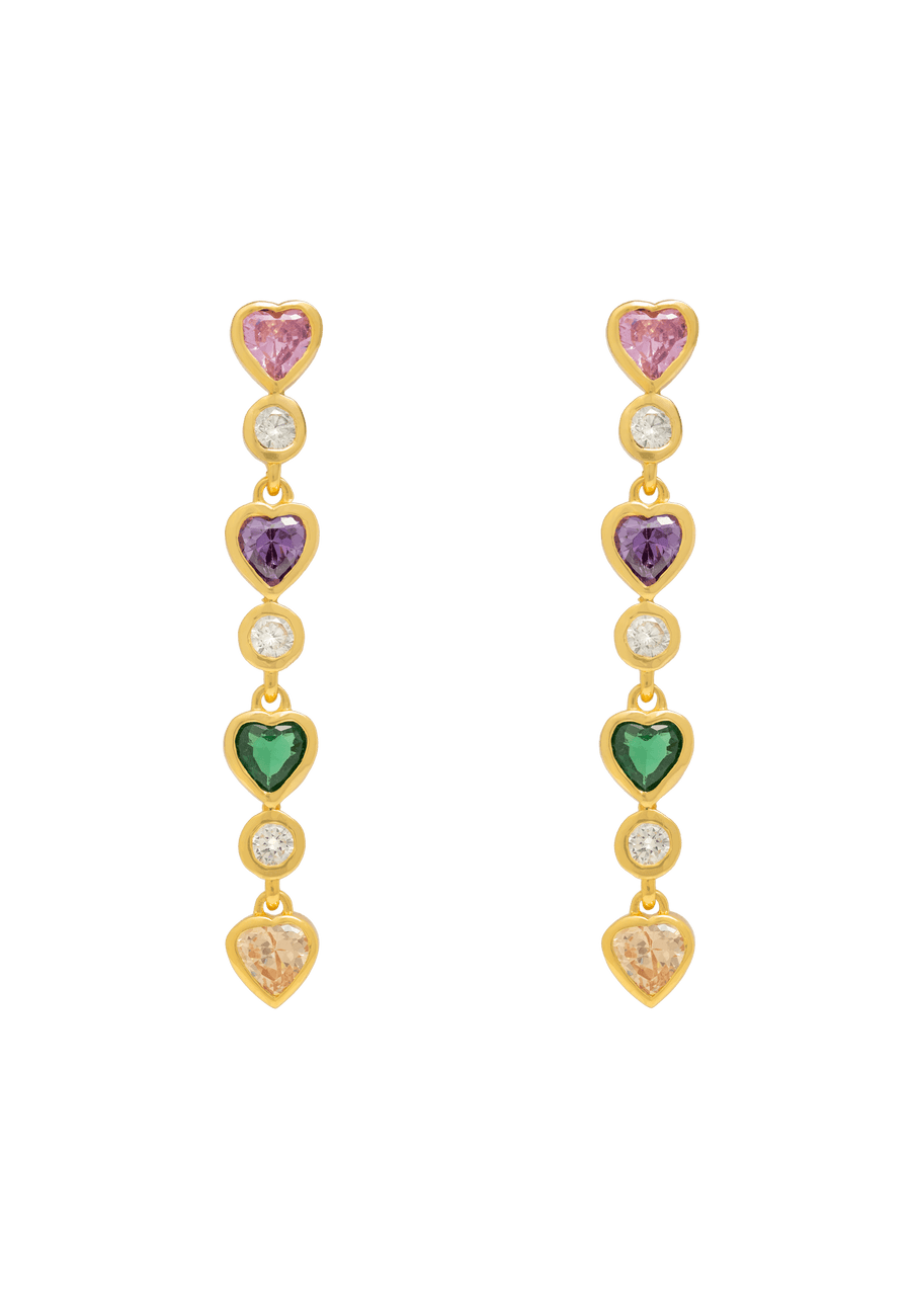 lavani Pendientes Corazón Fearless