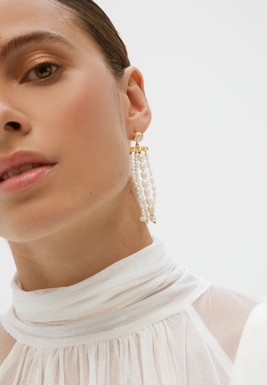 Lavani Pendientes Cyra Flecos