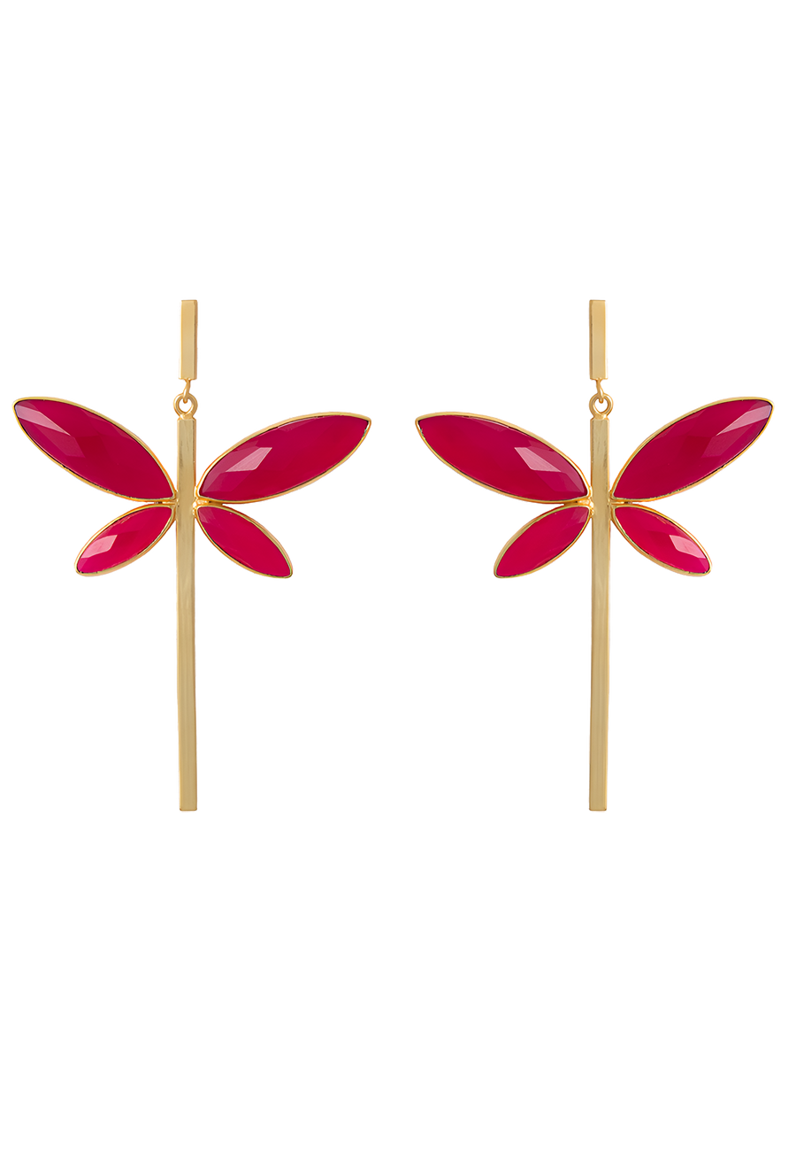 lavani Pendientes Dafne Fucsia