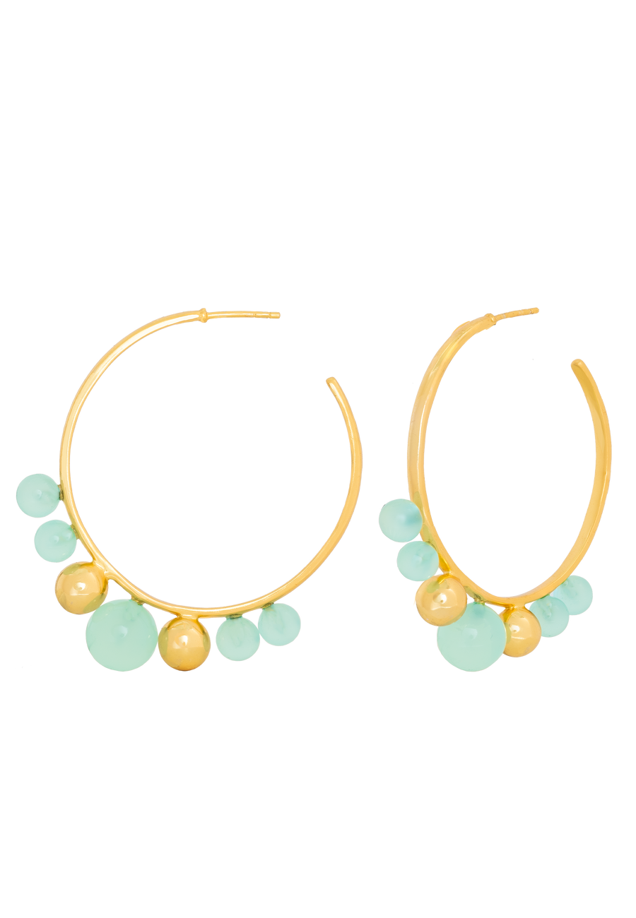 lavani Pendientes Elara Aguamarina