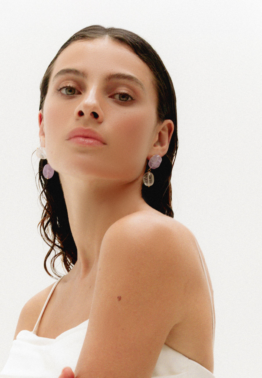 Lavani Pendientes Elva Morados