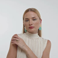 Lavani Pendientes Endless Knot Aguamarina