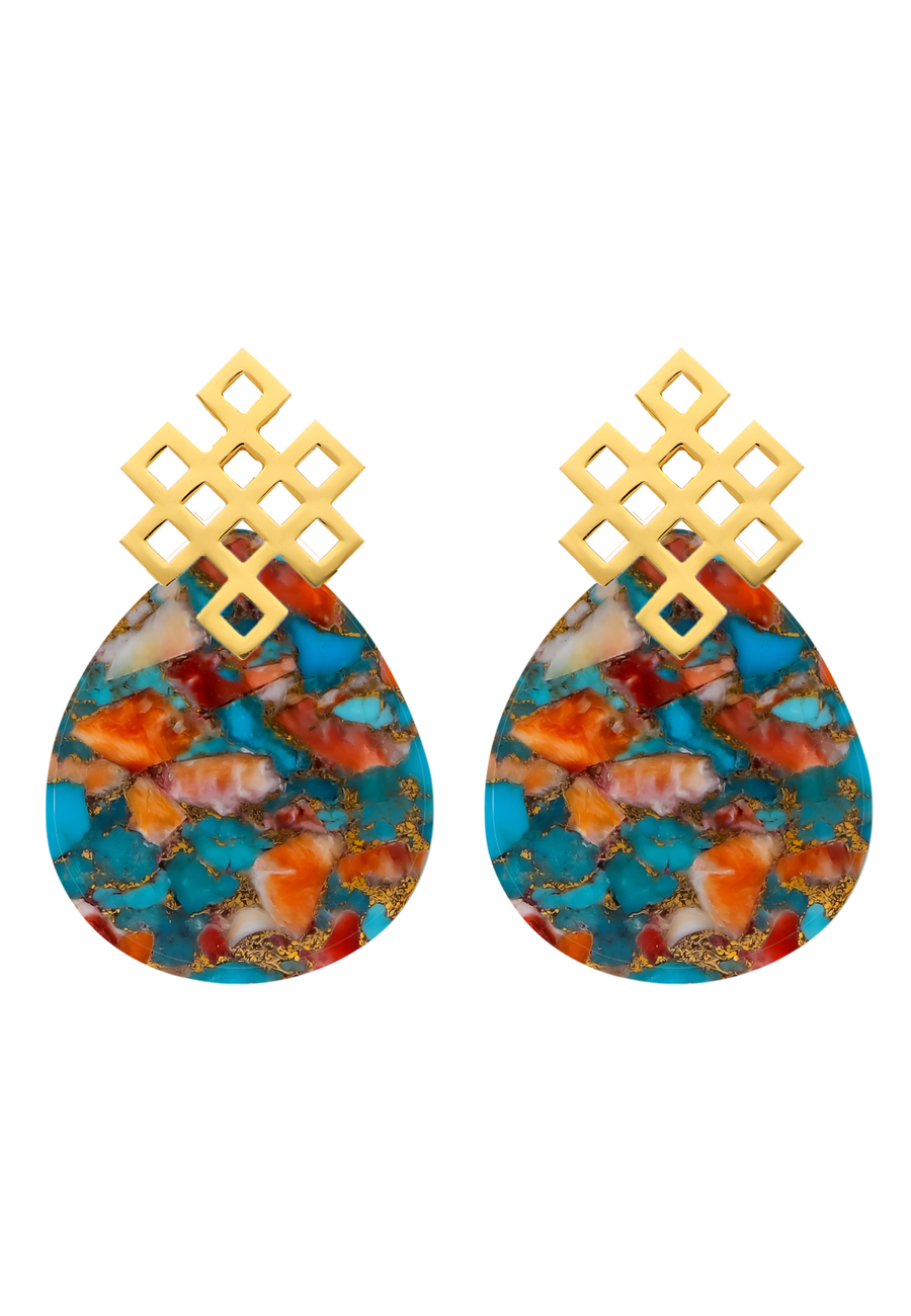lavani Pendientes Endless Knot Multicolor