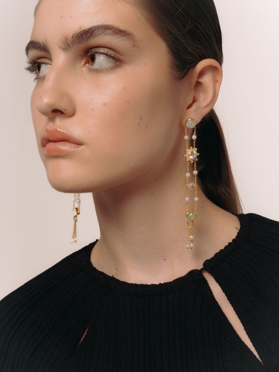 Lavani Pendientes Galatea Blancos