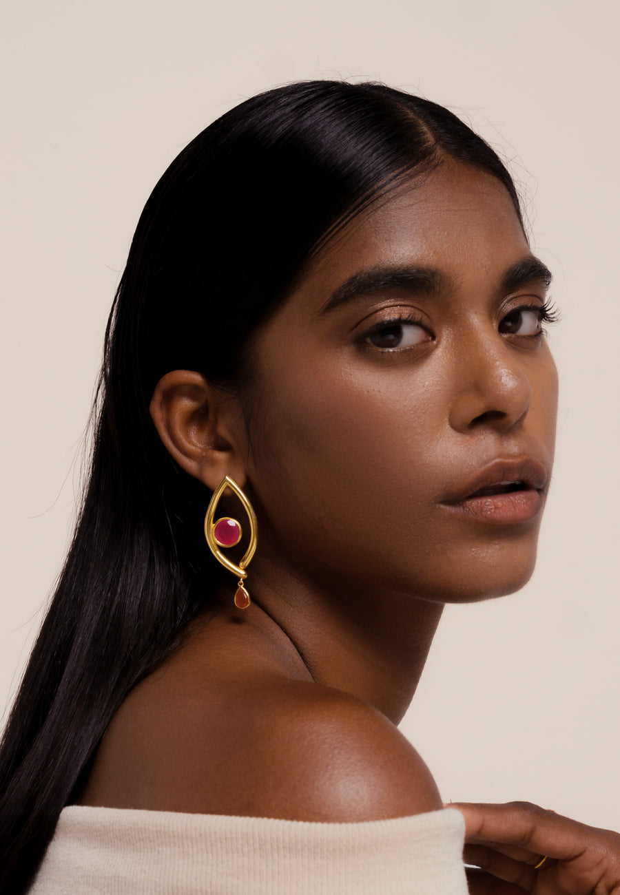 Lavani Pendientes Intuition Naranja