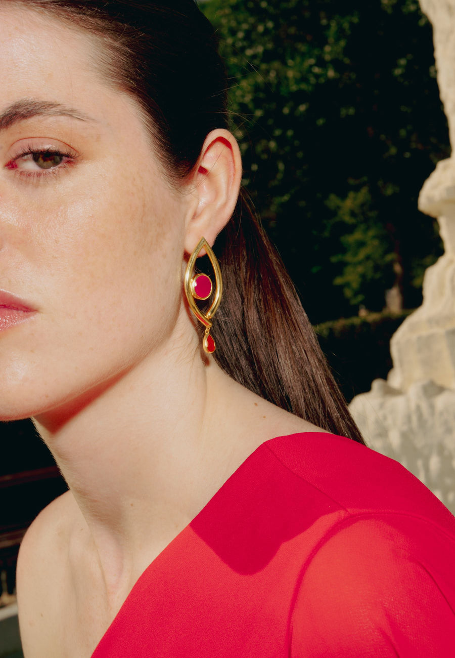 Lavani Pendientes Intuition Naranja