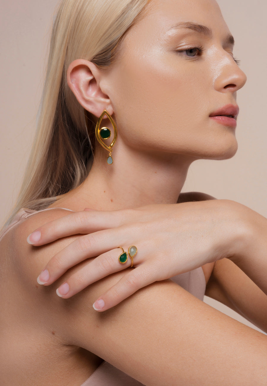 Lavani Pendientes Intuition Verde