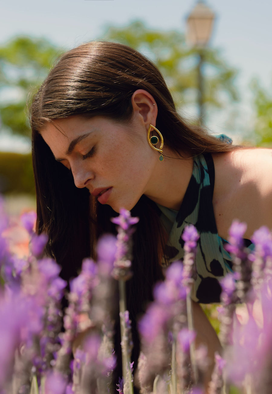 Lavani Pendientes Intuition Verde