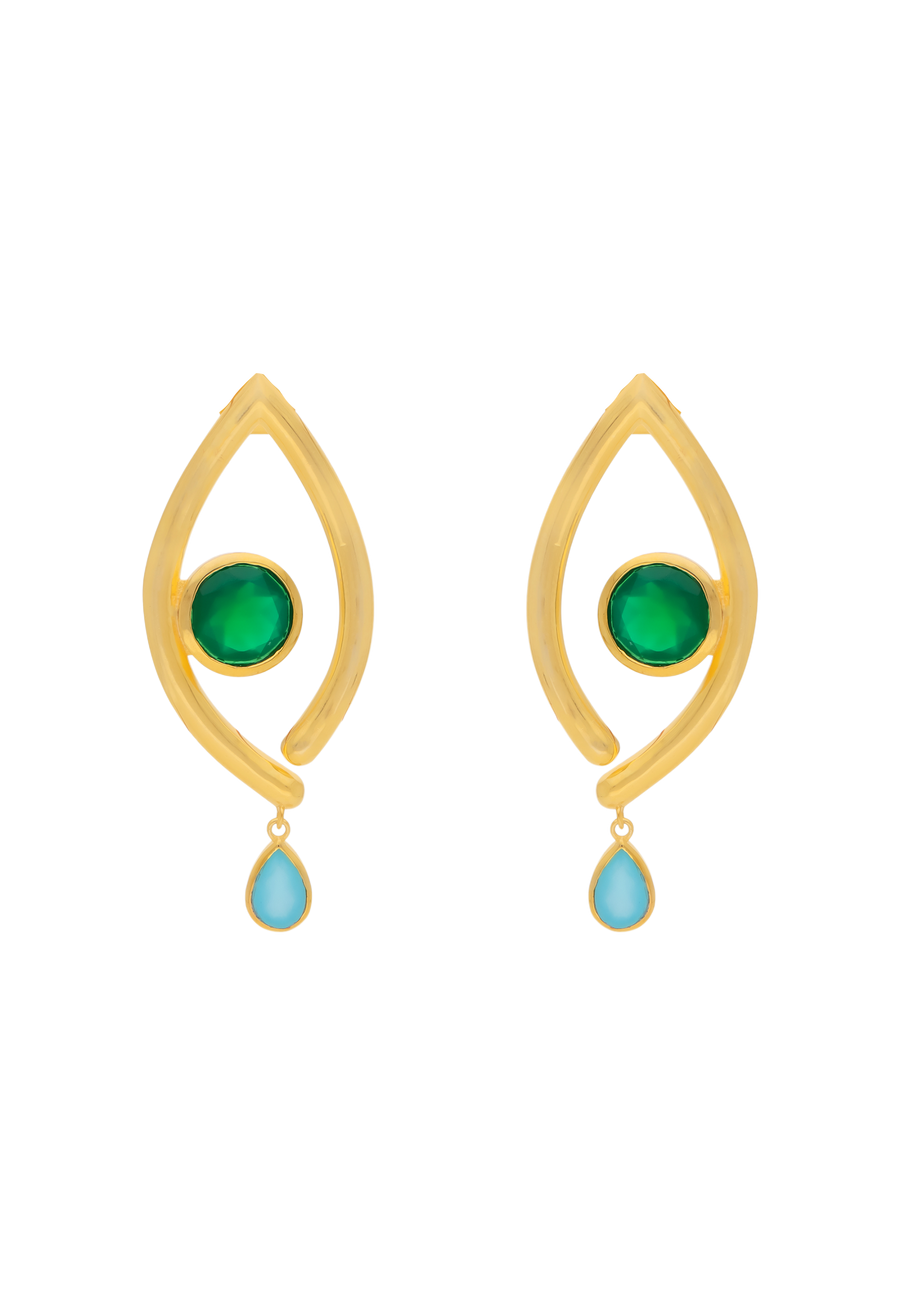 lavani Pendientes Intuition Verde