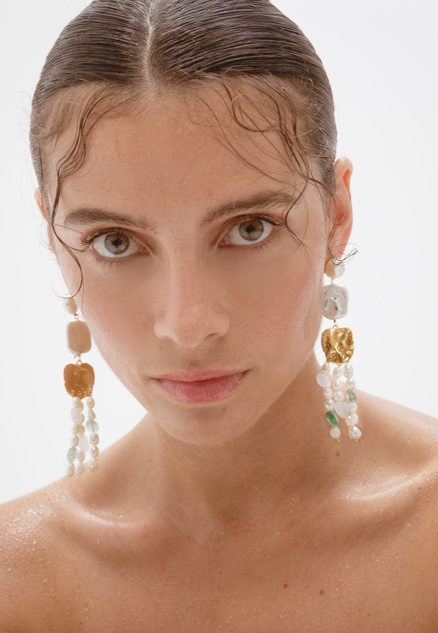 Lavani Pendientes Juno Perlas