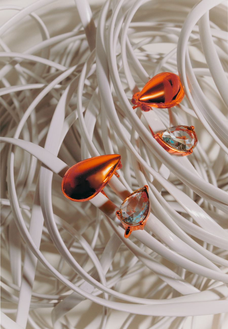 Lavani Pendientes Kusanagi Naranja