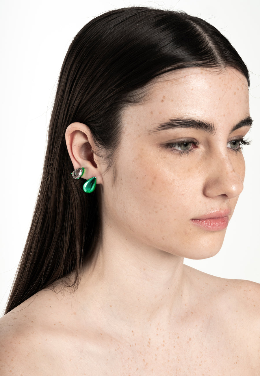 Lavani Pendientes Kusanagi Verde