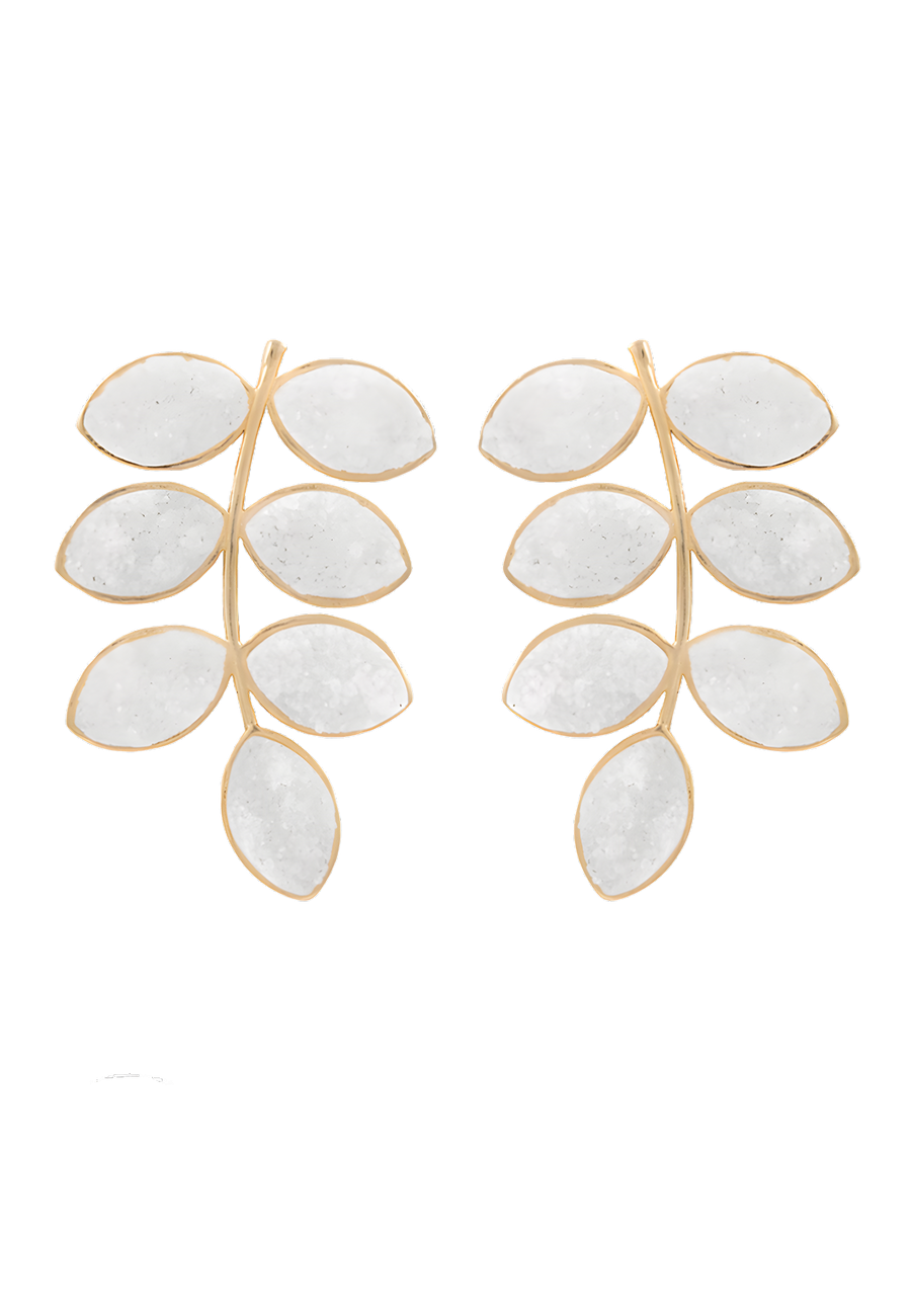 Lavani Pendientes Lavani Leaf Blanco