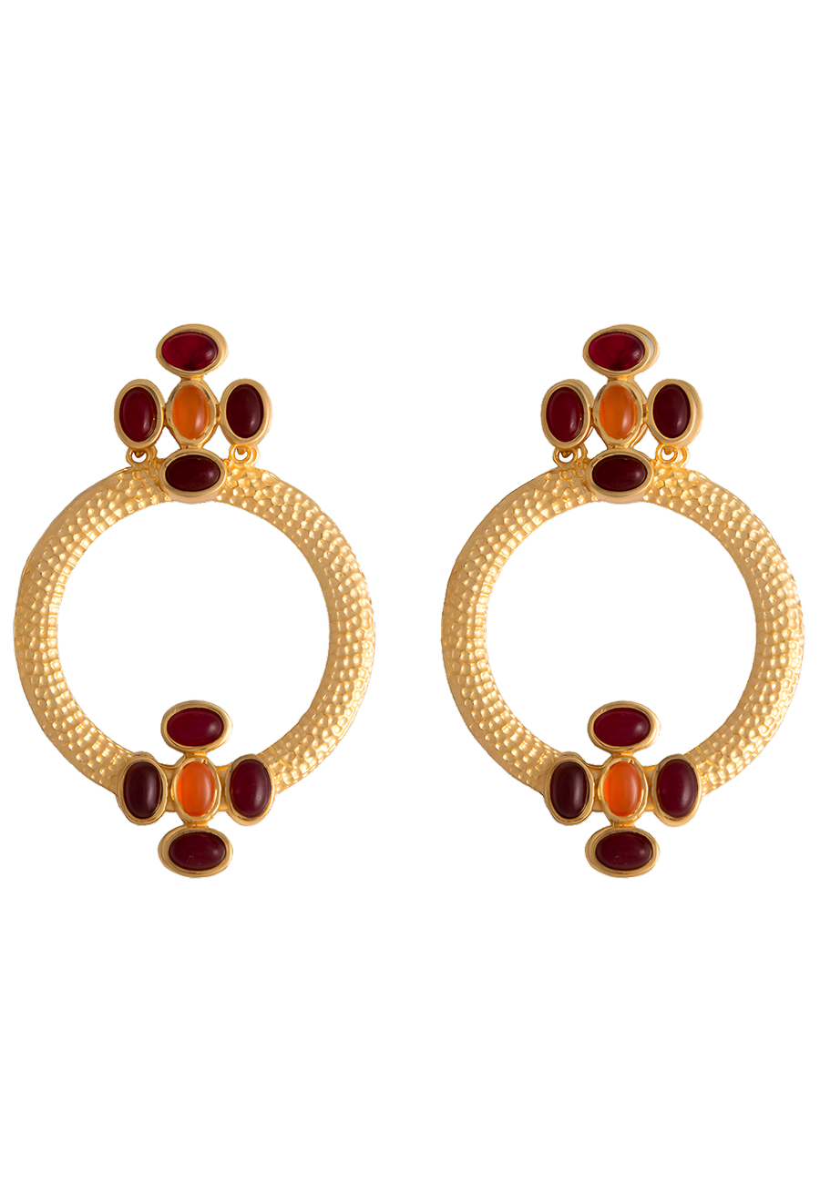 lavani Pendientes Madison Rojo Naranja