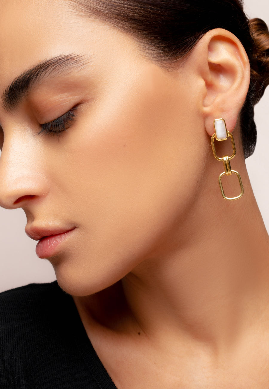 Lavani Pendientes Malta Blanco