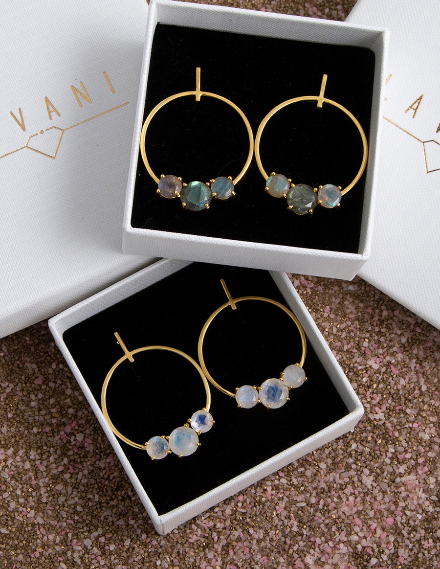 Lavani Pendientes Moonlight Blanco