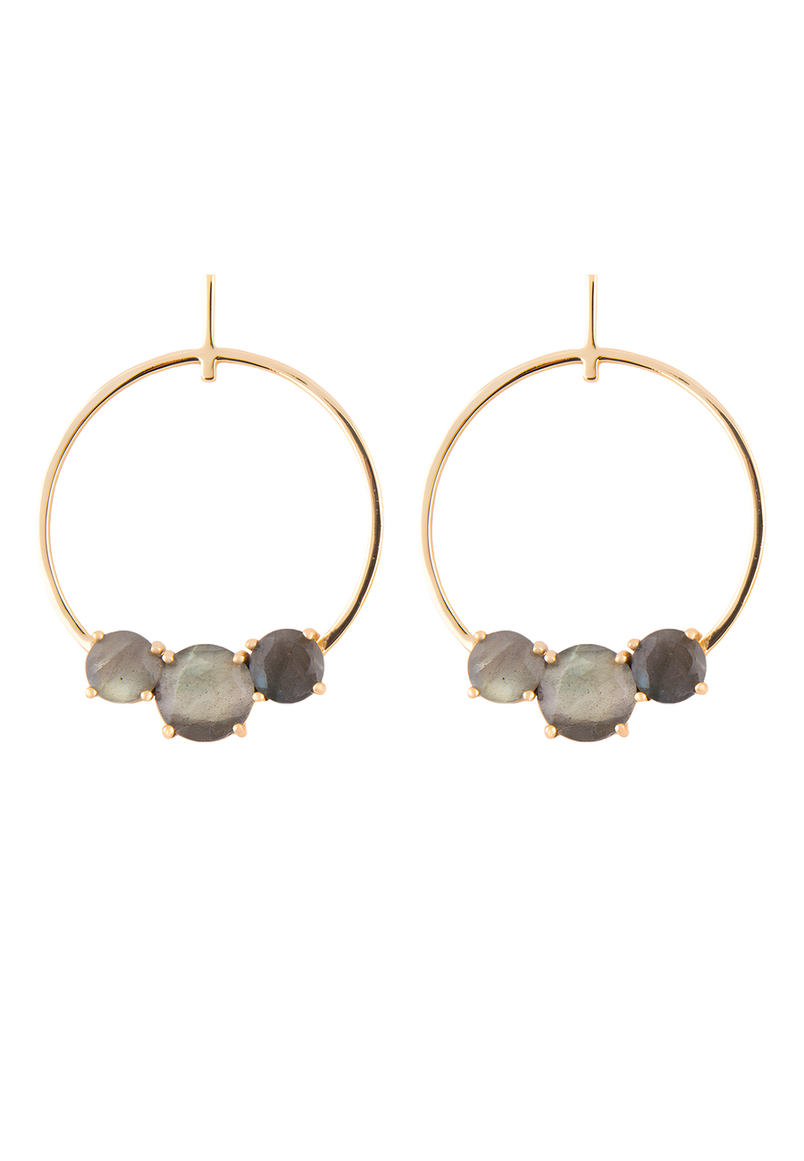 Lavani Pendientes Moonlight Gris