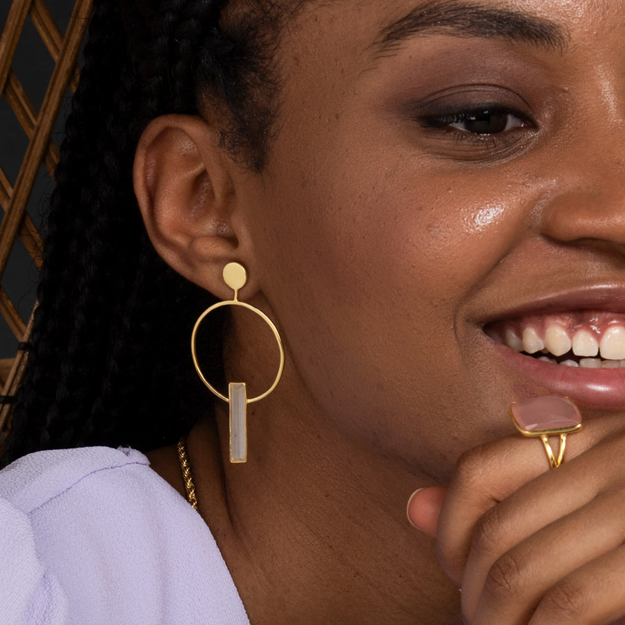 Lavani Pendientes Orion Blanco