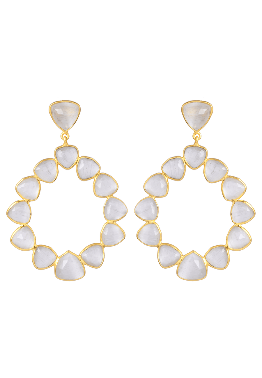 lavani Pendientes Palmira Blancos