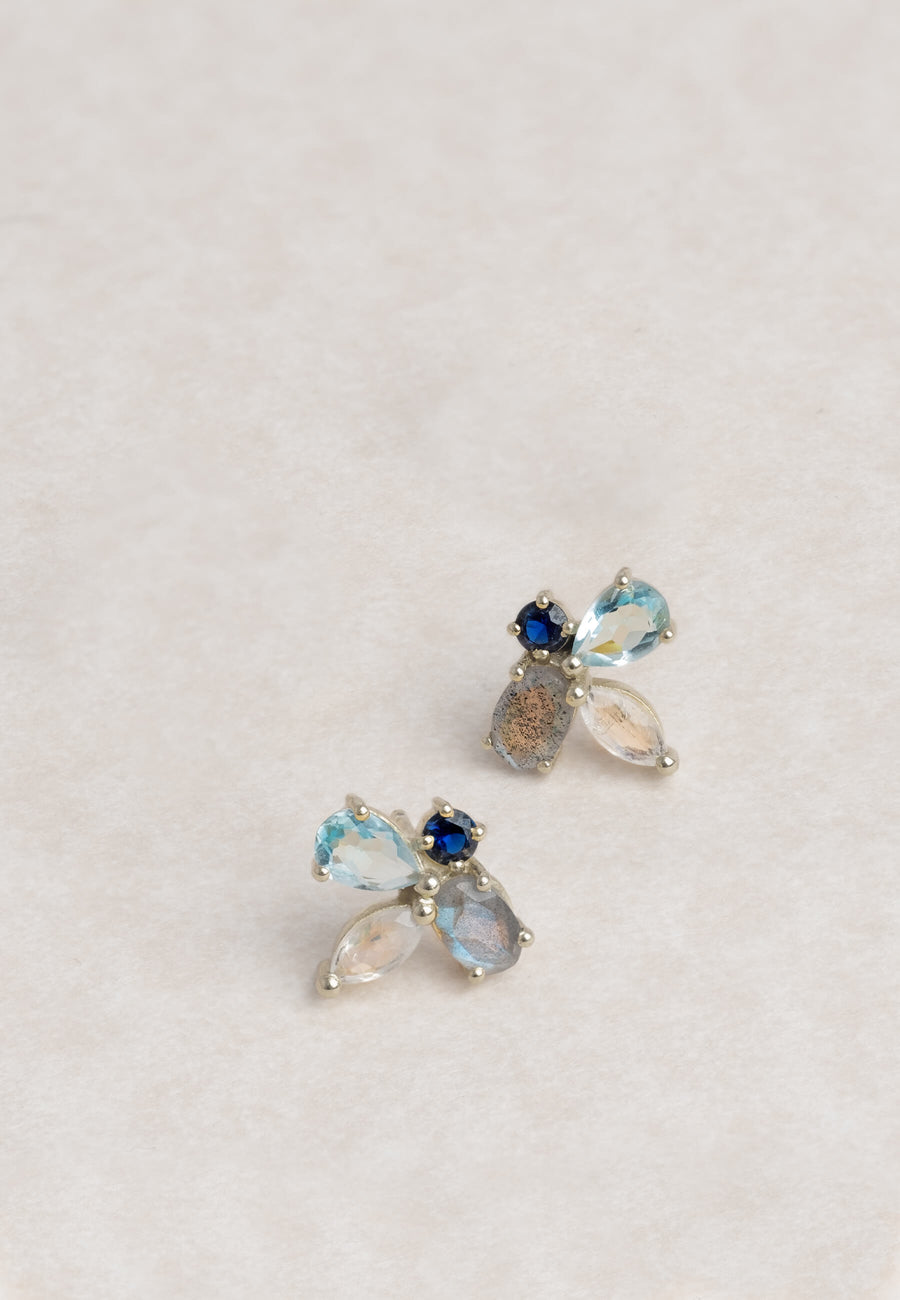 Lavani Pendientes Plata Cinema Aguamarina