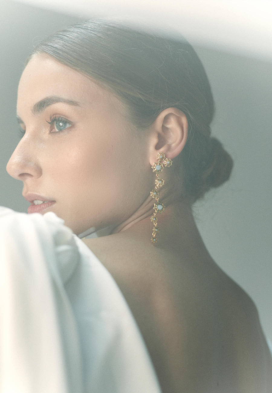 Lavani Pendientes Rhapsody Blanco