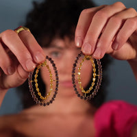 Lavani Pendientes Rivoli Ámbar Y Violeta